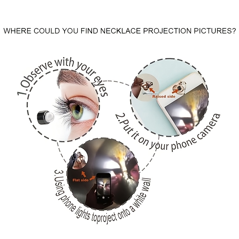 Custom Photo Stainless Steel Heart Shaped Projection Necklace